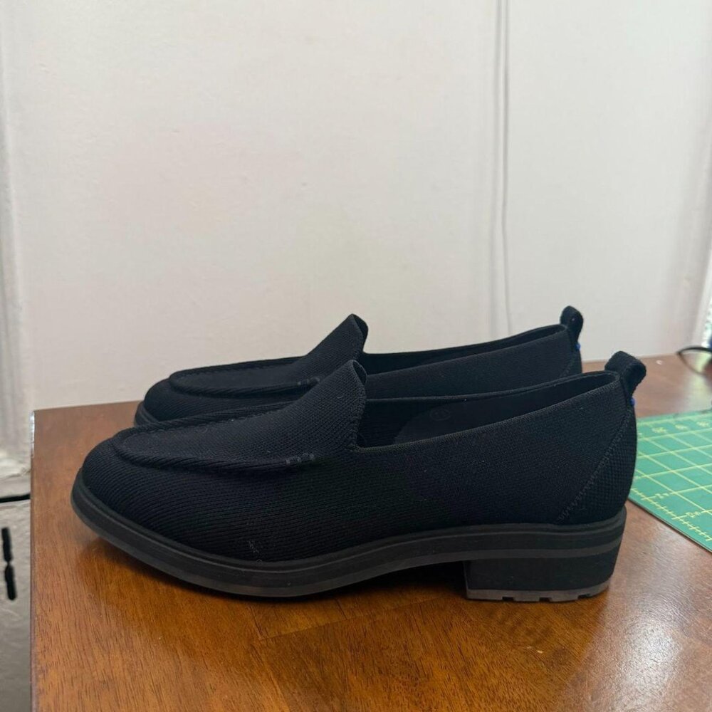 Rothys Black Lug Sole Loafers